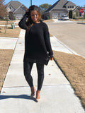 THE SOPH- black knit sweater